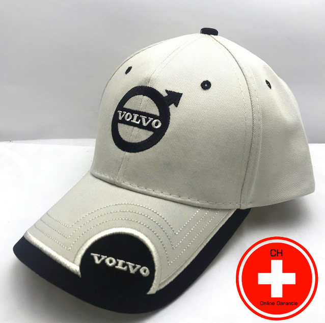 Volvo Cap Mtze Kappe Auto Fan Artikel Accessoire Schwarz Beige