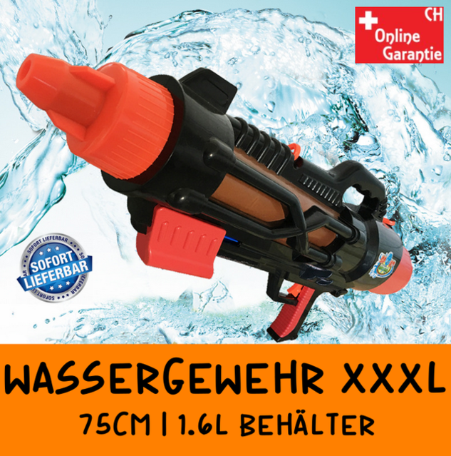 Wassergewehr Wasserpistole XXL XXXL Wasser Spielzeug Gewehr Pistole Sommer 75cm 1.6L Behlter Sommer Spielzeug Schweiz