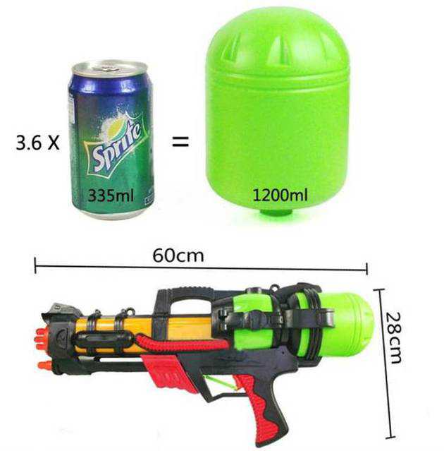 Grosses Wasser Pistole Gewehr MG Wassergewehr / Wasserpistole mit grossem 1200ml Tank / Behlter Spielzeug Kinder Sommer