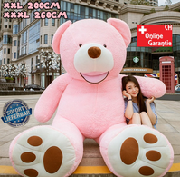 Riesen Teddybr Plsch Br Teddy Pink 200cm 260cm Geschenk XXL XXXL 2.0m 2.6m Frau Freundin Girl Mdchen Weihnachten