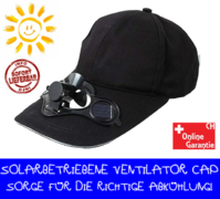 Baseball Cap Solar Mtze Kappe integriertem Ventilator Sommer Gadget Fan Khlung Kleidung Openair Camping Ferien Sonne Solarbetrieben