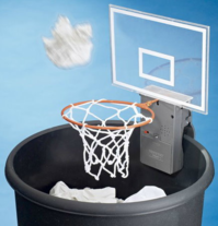 Basketballkorb fr den Mlleimer Papierkorb mit Sound Bro Spass Geschenk Gadget Basketball Spielzeug