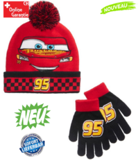 Disney Cars Lightning McQueen Boys Junge Wintermtze Mtze Kappe Beanie und Handschuh Handschuhe tolles Design Kindermtze