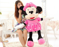 Disney Minnie Maus Plsch Tier Plsch Plschtier Plschmaus Stofftier Kuscheltier XXL 130-135cm Gross Geschenk Mdchen Pink