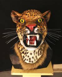 Leoparden Tiger Maske Leopard Tiermaske Fasnacht Halloween Kostm