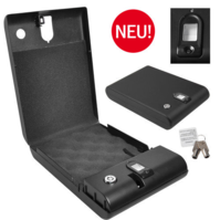 Mobiler Tragbarer Safe Fingerabdruck Tresor Gastro Waffe Schmuck Sicherheit