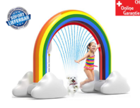 Regenbogen Sprinkler Wasser Aufblasbarer Wolken Bogen Sommer Garten Zuhause Haus Badi Pool Spielzeug Kinder