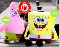 SpongeBob Schwammkopf Plsch Plschfigur Plschtier Geschenk Weihnachten Kind Kinder Deko 120cm XXL Gross