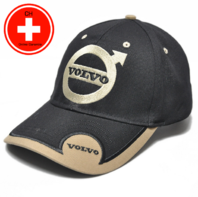 Volvo Cap Mtze Kappe Auto Fan Artikel Accessoire Schwarz Beige